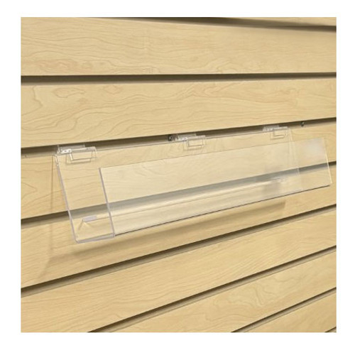 24"w x 2"d x 3"Lip Slatwall Acrylic J-Rack