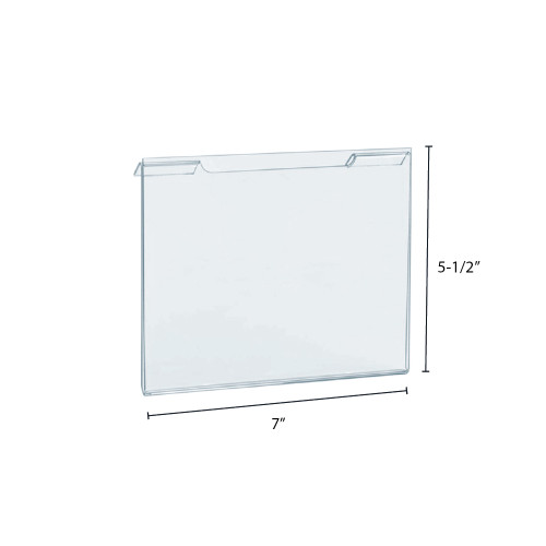 Acrylic 5-1/2"h x 7"w Sign Holder for Slatwall/Gridwall