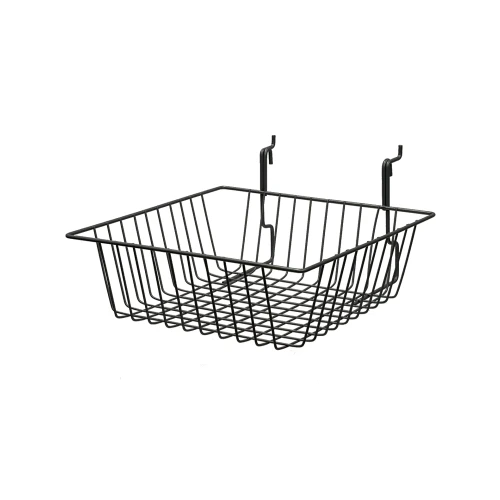 Black BSK13 Universal All Purpose Basket 12"w x 12"d x 4"h
