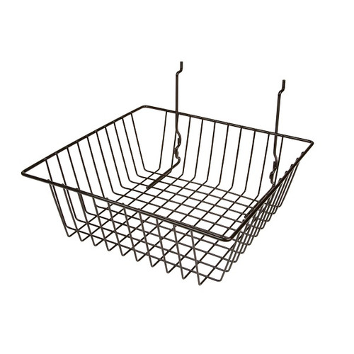 Black BSK13 Universal All Purpose Basket 12"w x 12"d x 4"h Black BSK13 Universal All Purpose Basket 12"w x 12"d x 4"h