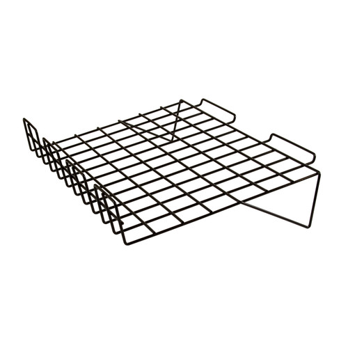 EBL/SL22 Black 22" w x 14" d Slanted Wire Slatwall Shelf