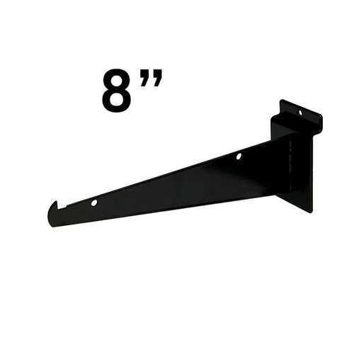 EBL/8KB 8" Black Slatwall Shelf Brackets