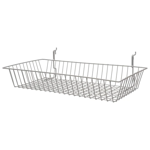 Silver BSK11 Universal All Purpose Basket 24"l x 12"d x 4"h