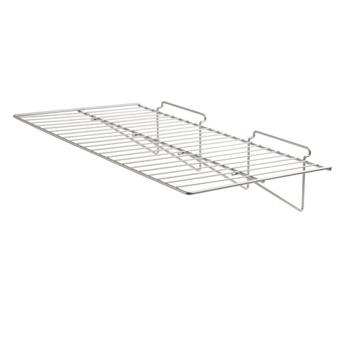 SWEC/2412 - Silver 24" w x 12" d Epoxy Straight Wire Slatwall Shelf