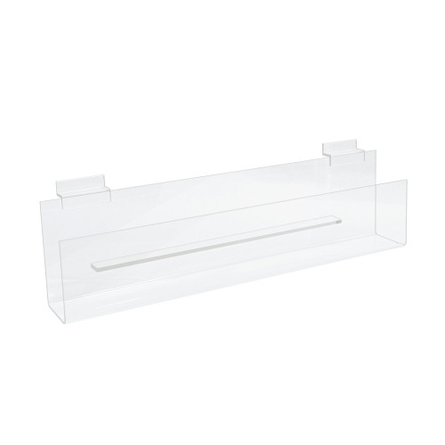 16"w x 2"d x 3"Lip Slatwall Acrylic J-Rack