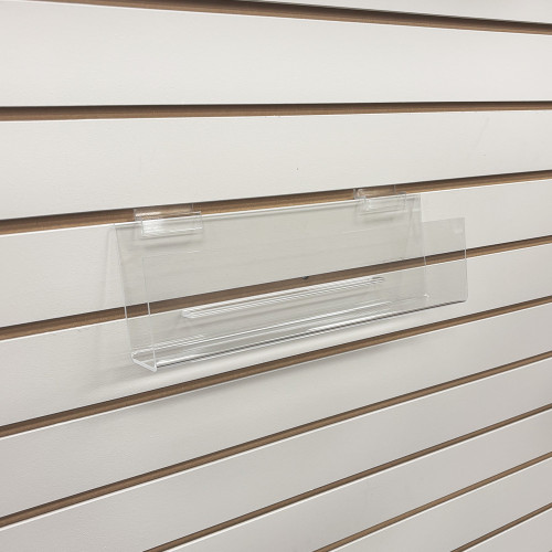 12"w x 2"d x 3"Lip Slatwall Acrylic J-Rack