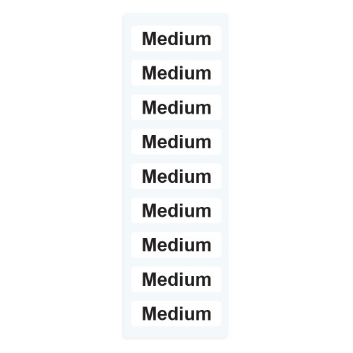 M Waist Size Labels