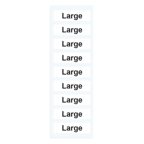 L Waist Size Labels