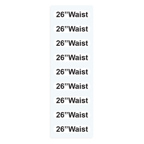 #26 Waist Size Labels