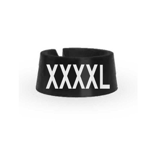 XXXXL Size Markers Black with White Print