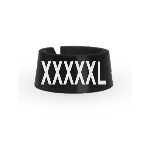 XXXXXL Size Markers Black with White Print