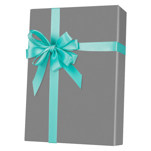24" x 200' Grey Matte Gift Wrap