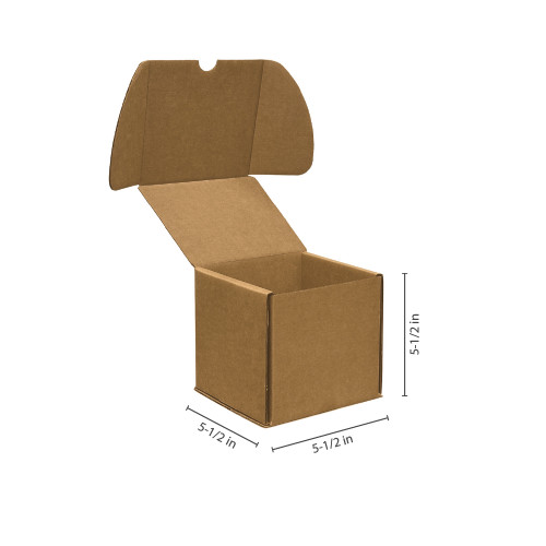 #1K - 5-1/2"l x 5-1/2"w x 5-1/2"h Corrugated Kraft Tuck-It Shipping Box