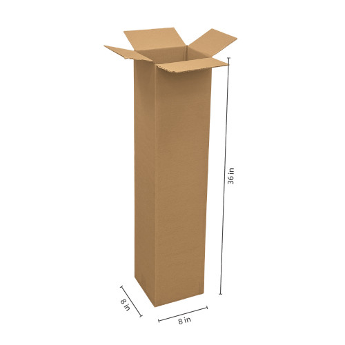 #88 - 36"h x 8"w x 8"d Corrugated Kraft Shipping Box