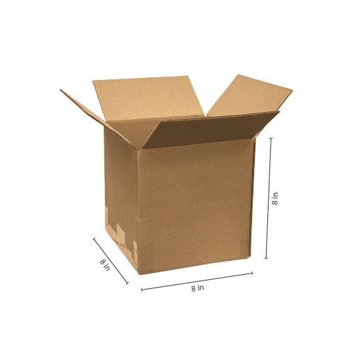 #8 - 8"l x 8"w x 8"h Corrugated Kraft Shipping Boxes