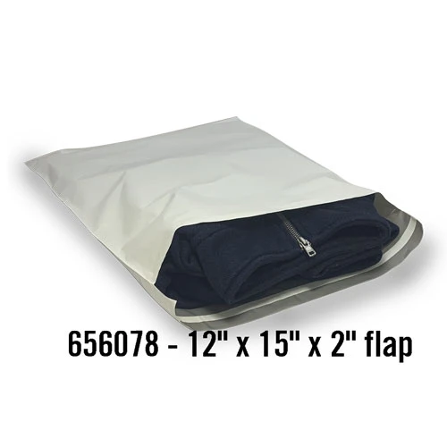 12" x 15" x 2" flap White/Grey ecomm Poly Mailer Shipping Envelope Bag