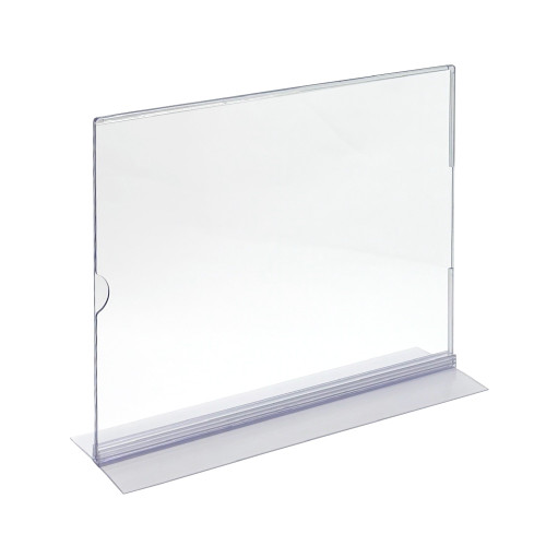 11"w x 8.5"h Side Loading Acrylic Straight Sign Holder