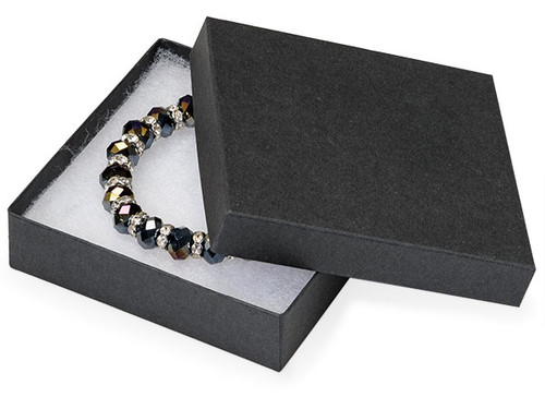 Black Kraft #33 Premium 3-1/2" x 3-1/2" x 1" Jewellery Box