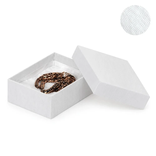 Embossed Swirl White #32 Premium 3-1/16"x2-1/8"x1" Jewellery Box