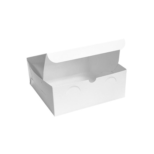 7" x 7" x 4" Premium White Coated Cupcake Bakery Box With Window 4 Regular Cup Size