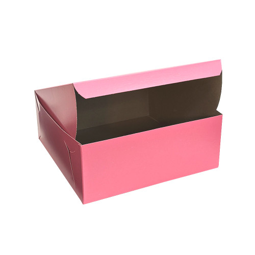 10" x 10" x 4" Pink Cupcake Bakery Box to fit 6 Regular Cup/12 Mini Cup Size