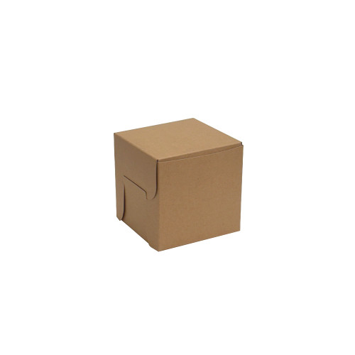 Kraft Cupcake Bakery Box Single Regular Size 4" x 4" x 4"