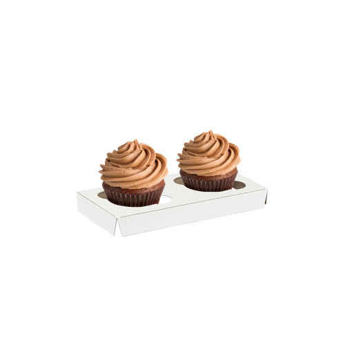 Regular 2 Cup Cupcake Inserts for Folding Bakery Boxes