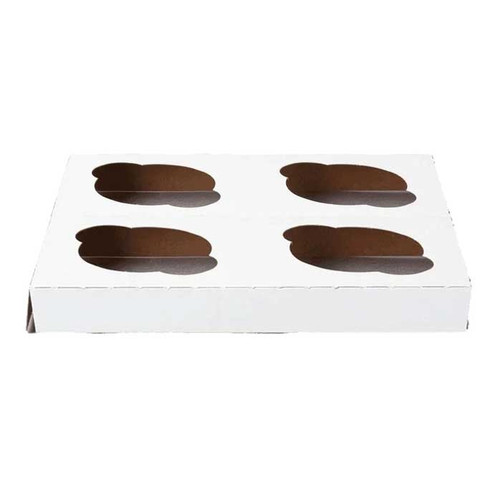 Regular 4 Cup Cupcake Inserts for Folding Bakery Boxes Regular 4 Cup Cupcake Inserts for Folding Bakery Boxes