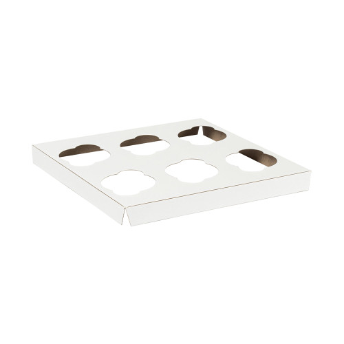 Regular 6 Cup Cupcake Inserts for Folding Bakery Boxes