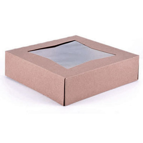 Kraft Window Pie/Bakery Box 10" x 10" x 2-1/2" Kraft Window Pie/Bakery Box 10" x 10" x 2-1/2"