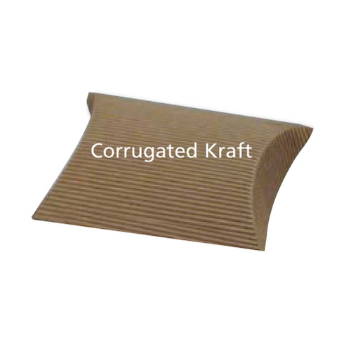 Corrugated Kraft Medium Size Pillow Box 4" x 4" x 1-1/4"