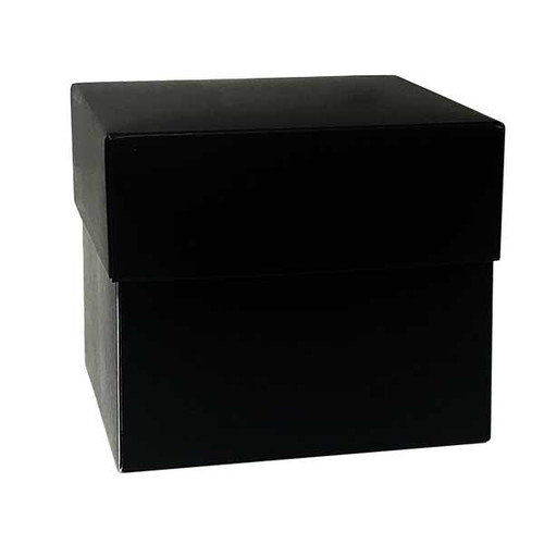 6"x6"x4" Deluxe Gourmet Gift Box-Black