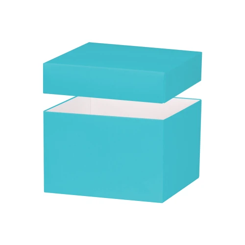 6"x6"x4" Deluxe Gourmet Gift box - Robins Egg Blue