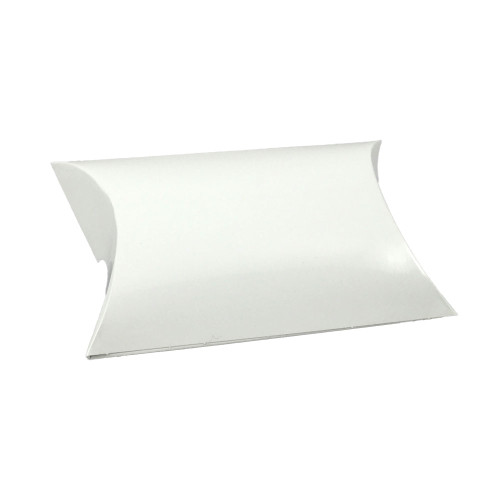 *White Gift Card Pillow Box 3-3/8" x 3-3/8" x 1-1/8"