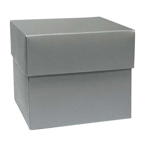 10"x10"x5-1/2"  Deluxe Gourmet Gift Box-Metallic Silver