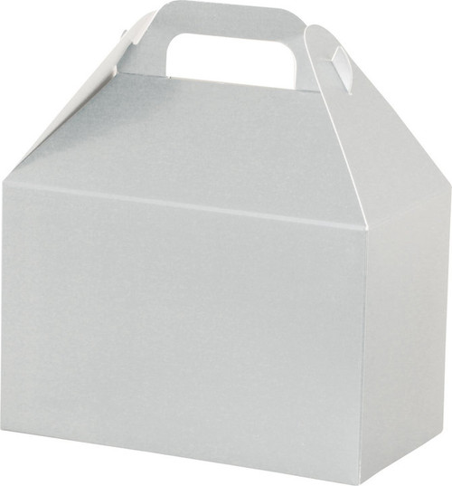 8-1/2"x5"x5-1/2" Gable Box - Metallic Silver