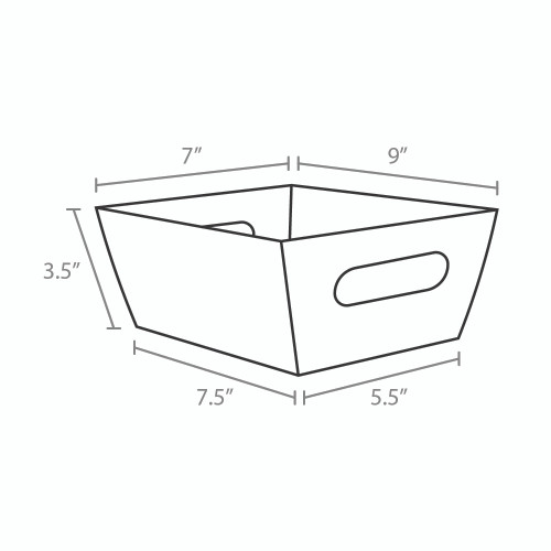 9"l x 7"w x 3-1/2"h Sage Basket Tray - Limited QTY