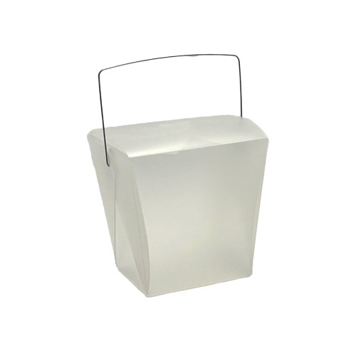 Large 4" x 3-1/2" x 4" Clear Frosted Take Out Boxes