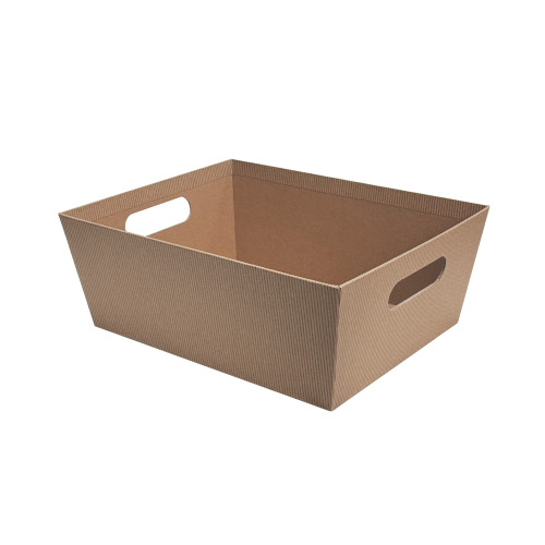 12-3/8"l x 9-3/4"w x 4-5/8"h Kraft Basket Tray