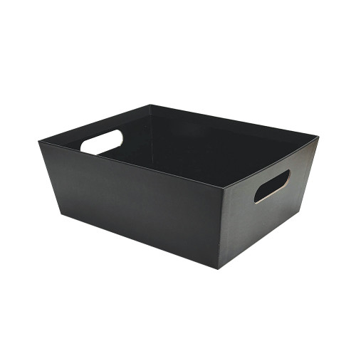 12-3/8"l x 9-3/4"w x 4-5/8"h Black Basket Tray
