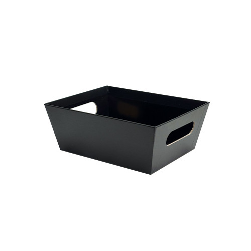 9"l x 7-1/4"w x 3-1/2"h Black Basket Tray