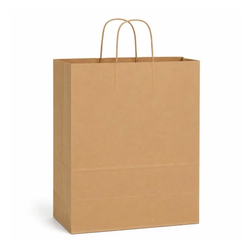 Celebrity 13" x 6" x 15-1/2" 100% Recycled Kraft Paper Shopping Bags