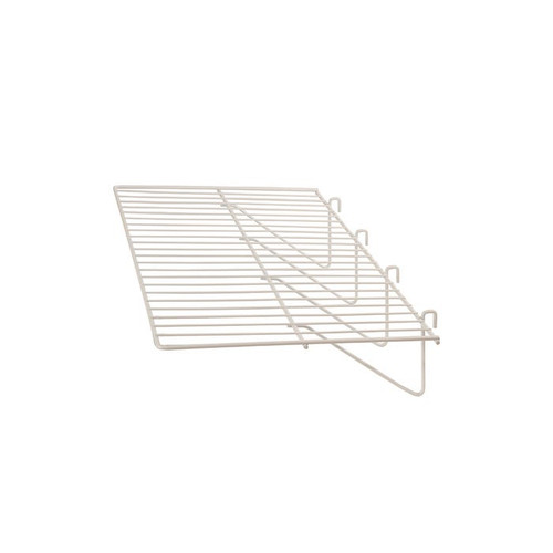 WTE/2412 White 24" x 12" Straight Gridwall Wire Shelf - ea.