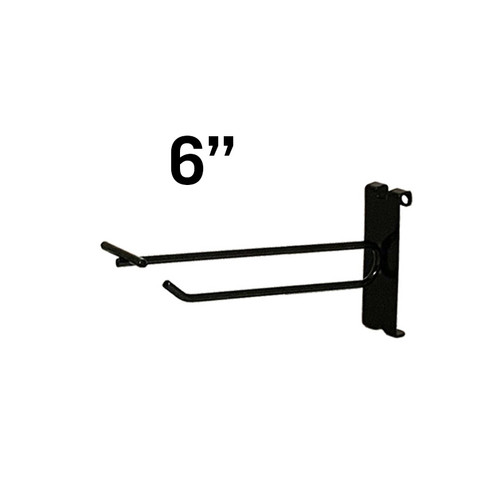 6" Black Grid wall Flip Scan Hook 6" Black Grid wall Flip Scan Hook