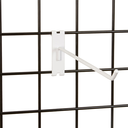 4" White Grid wall Hooks - ea.