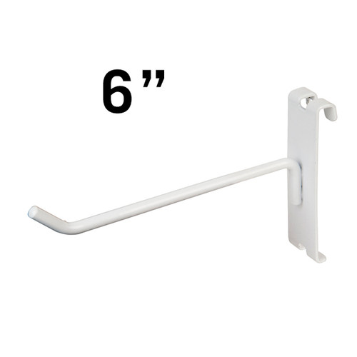 6" White Grid wall Hook