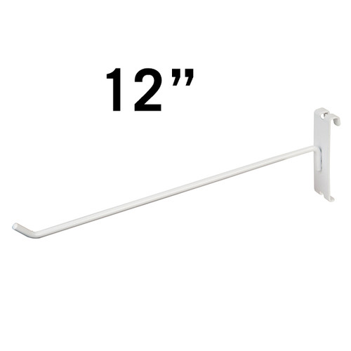 12" White Grid wall Hook