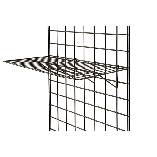 BLK/2412 Black Straight Gridwall Wire Shelf - ea.