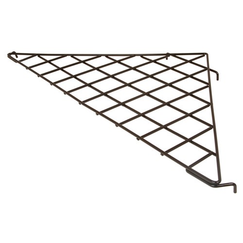 Black 24"x24"x34-1/2" Triangle Grid Shelf