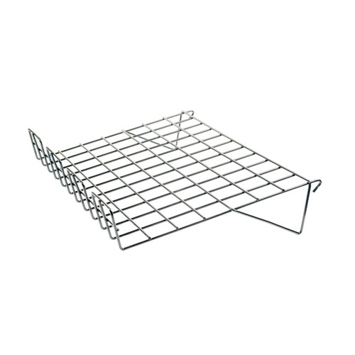 GWEC/SL22 - Epoxy Chrome 22-1/2" x 14" Sloping Gridwall Wire Shelf